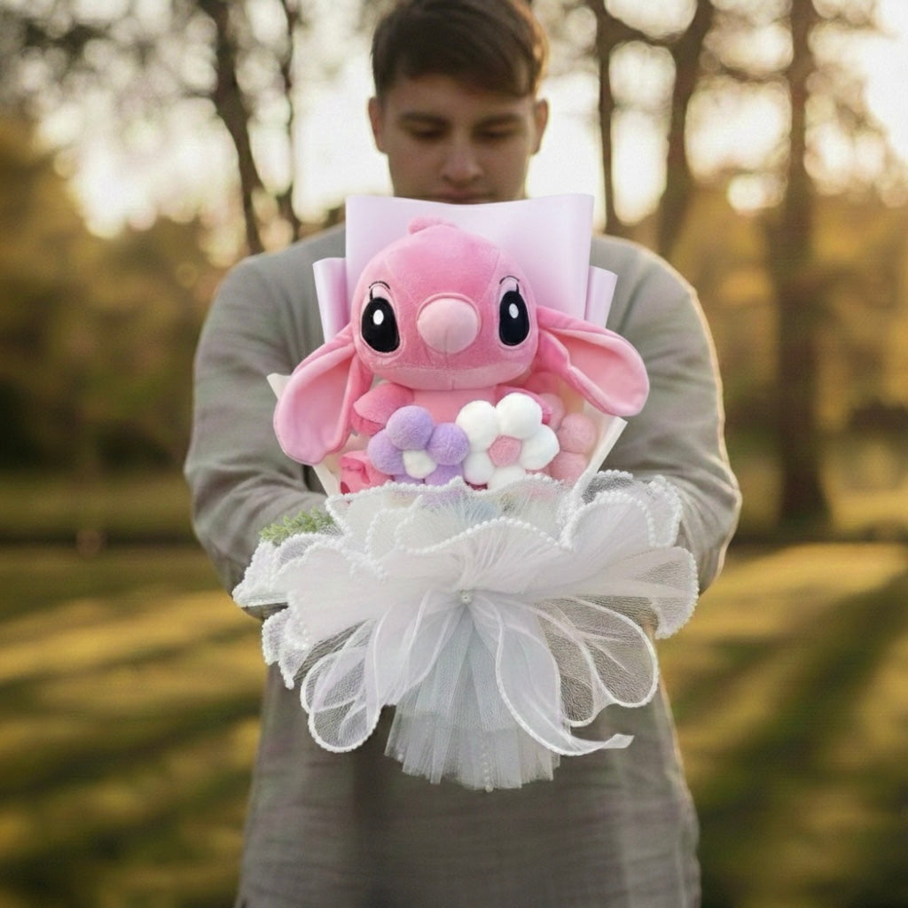 Bouquet Lilo & Stitch - Rosa con fiori